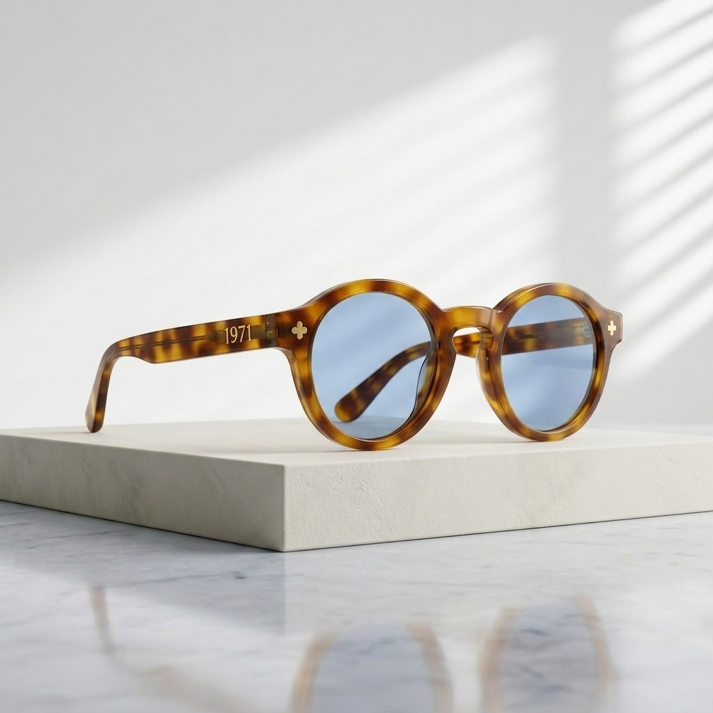Minimal Tortoise Round Sunglasses – Vintage Inspired Frames UK